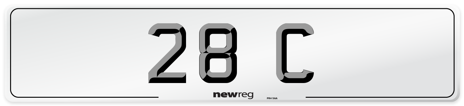 28 C Number Plate from New Reg